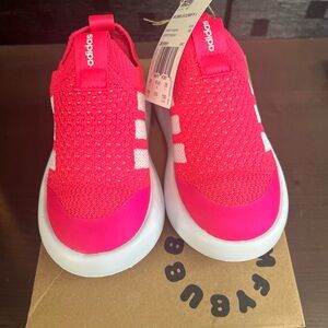 Adidas Bubblecomfy Pink Kids Slip On Sneakers Size 9K JS1094 New With Box